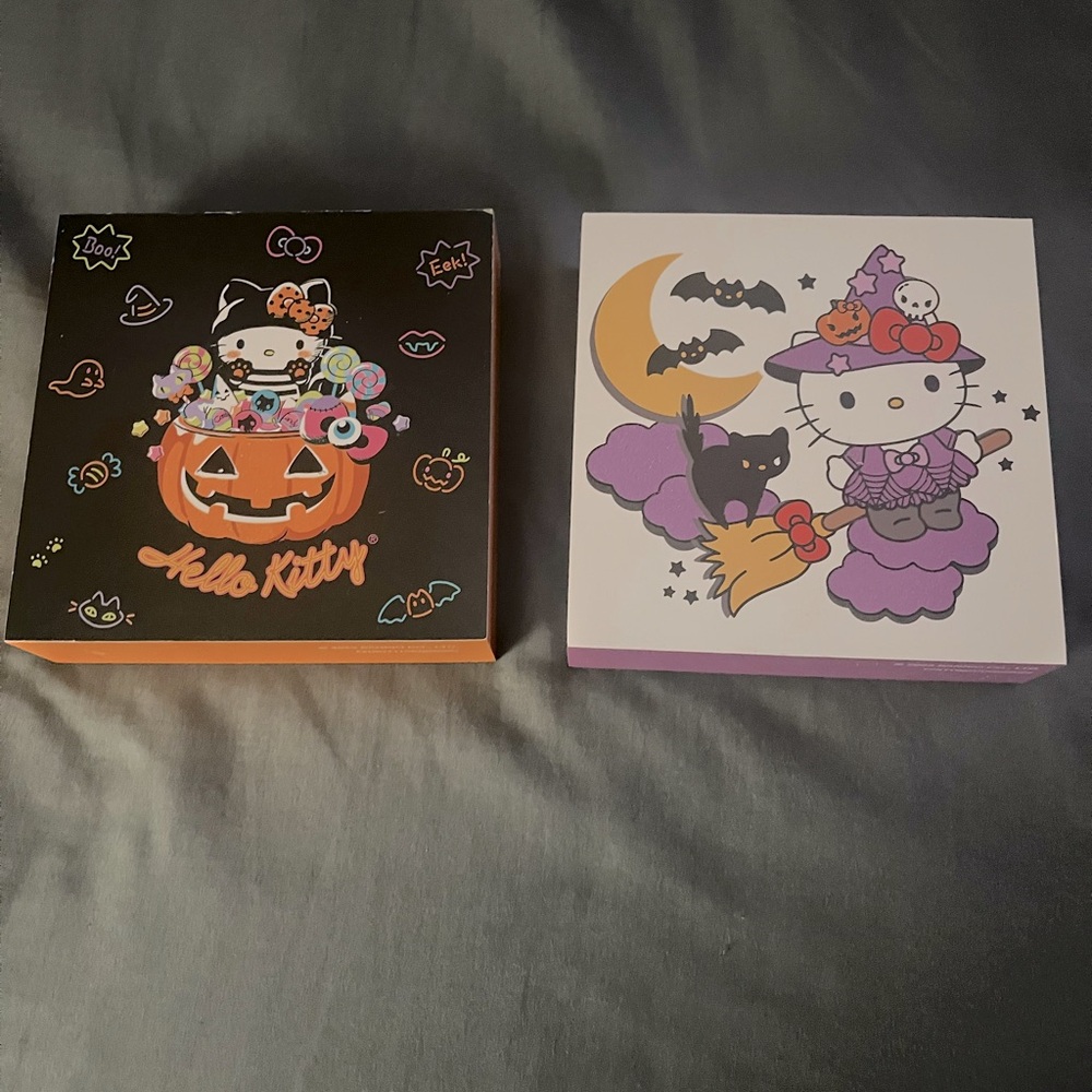 Set of two hello kitty Sanrio Halloween wall or desk decor